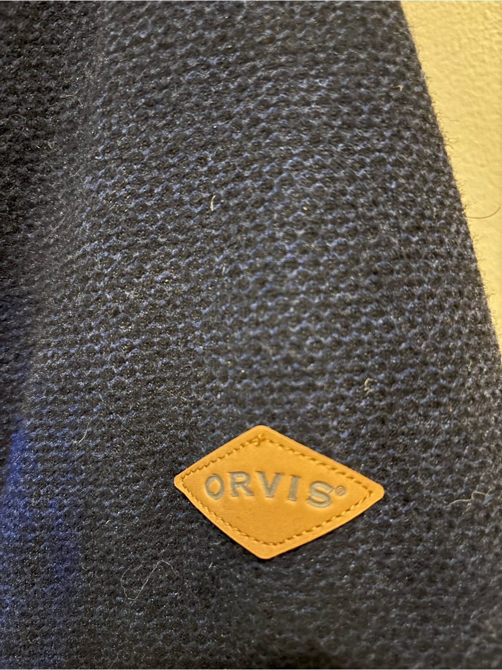 Orvis Navy Blue Sherpa-Lined Half-Zip Jacket - Picture 3 of 6